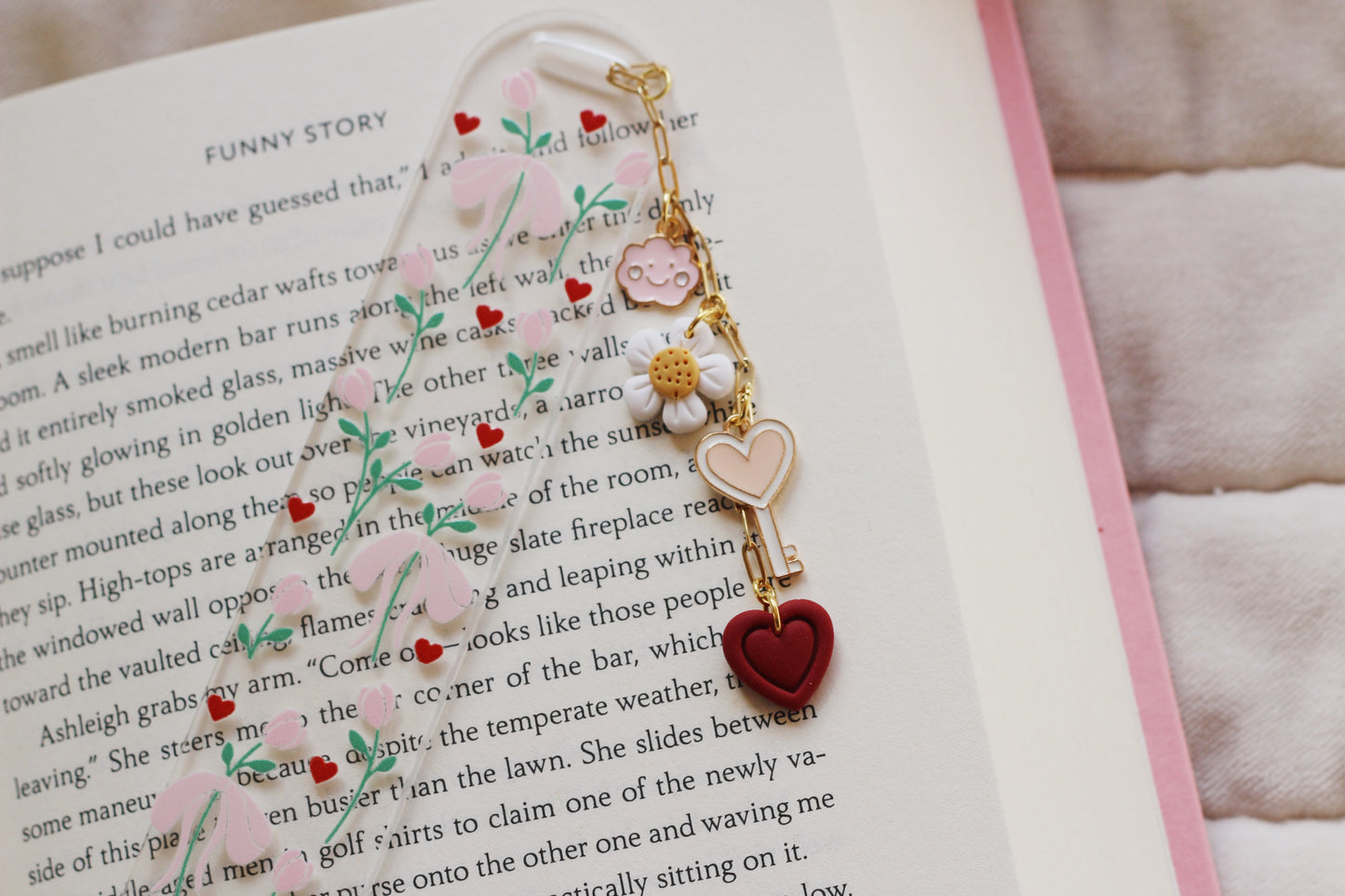 Heart Tulips Bookmark (Multiple Options)