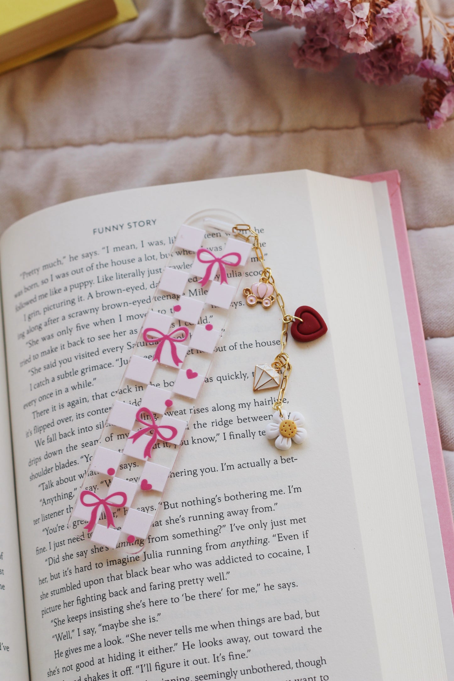 Checkered Bows Bookmark (Multiple Options)