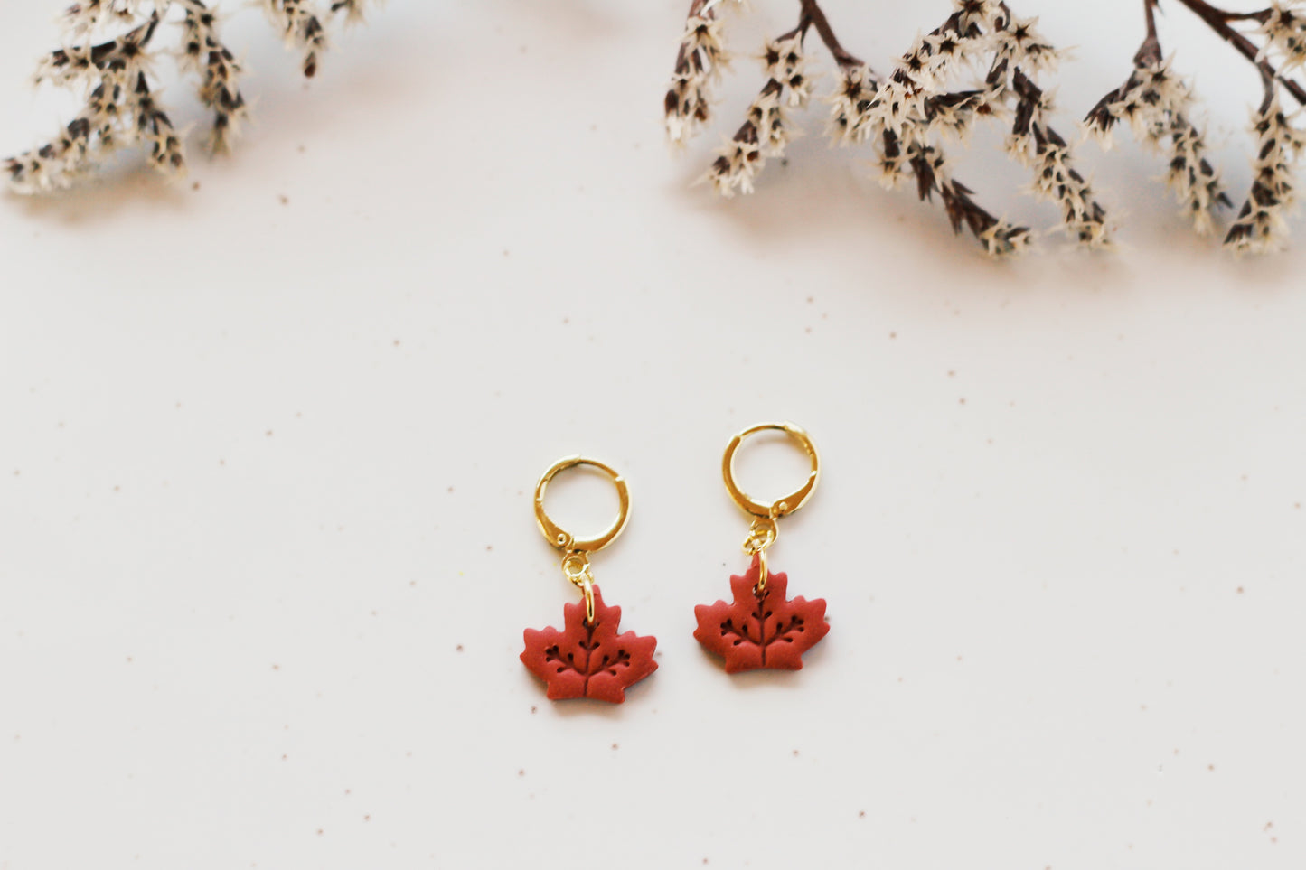 Mini Red Leaf Huggies
