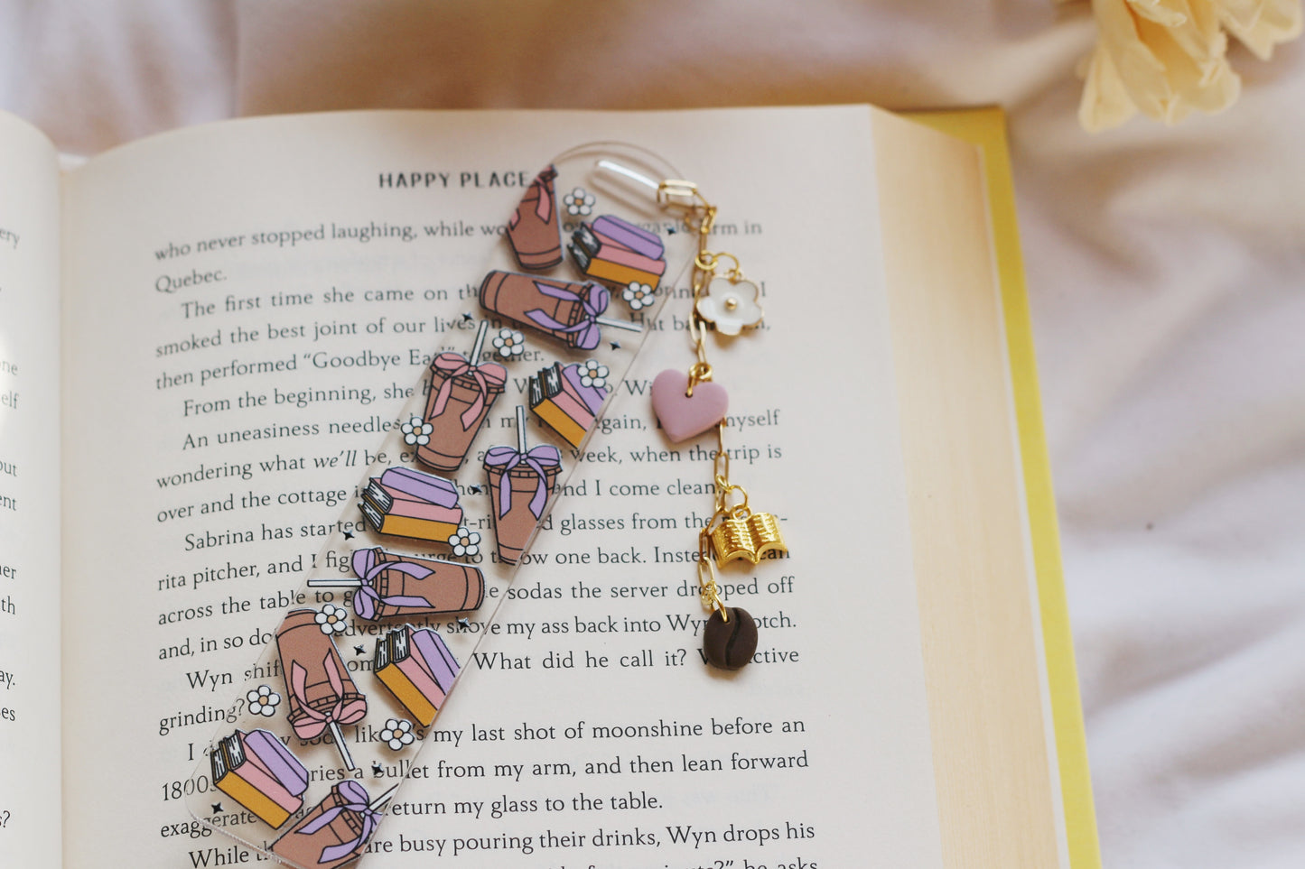 Books & Iced Coffee Bookmark (Multiple Options)