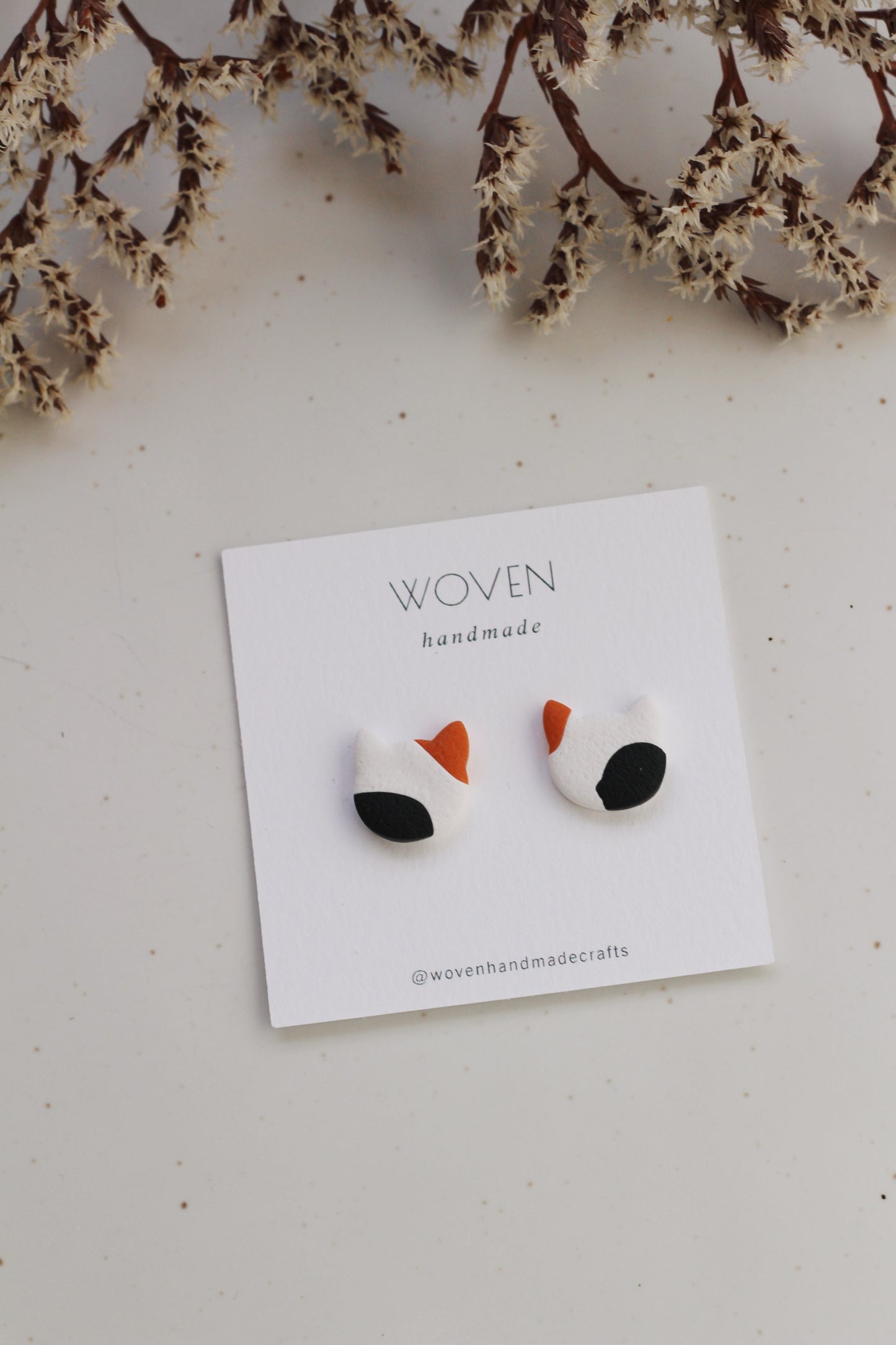 Clay Cat studs