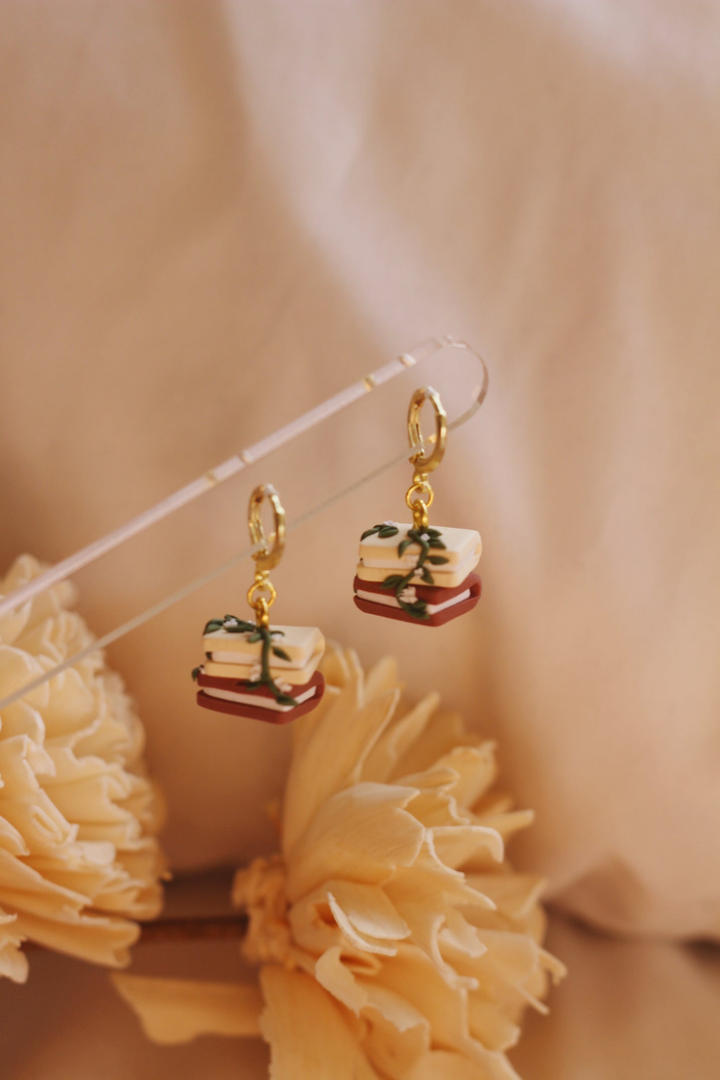 Floral Book Stacks