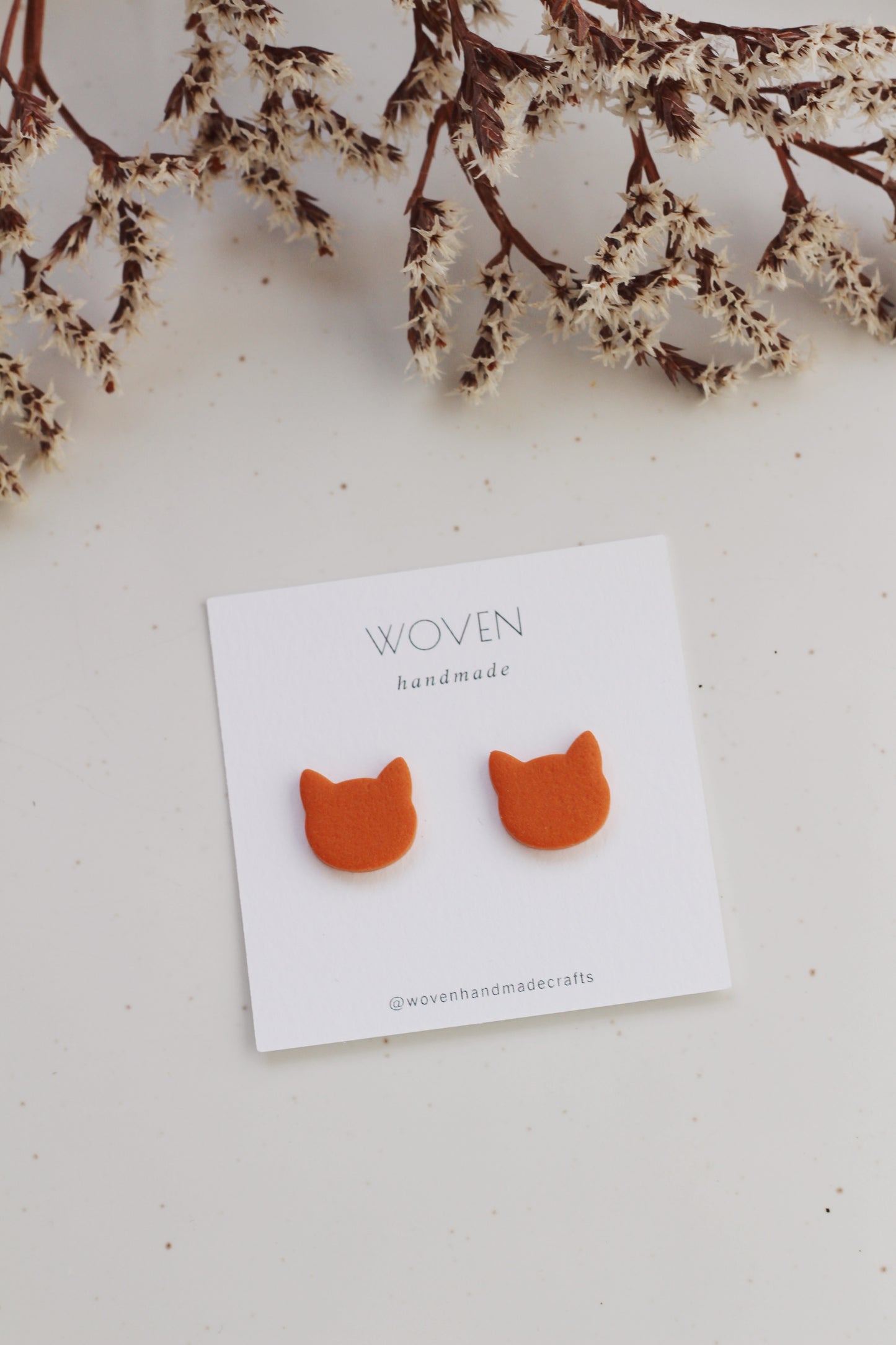 Clay Cat studs