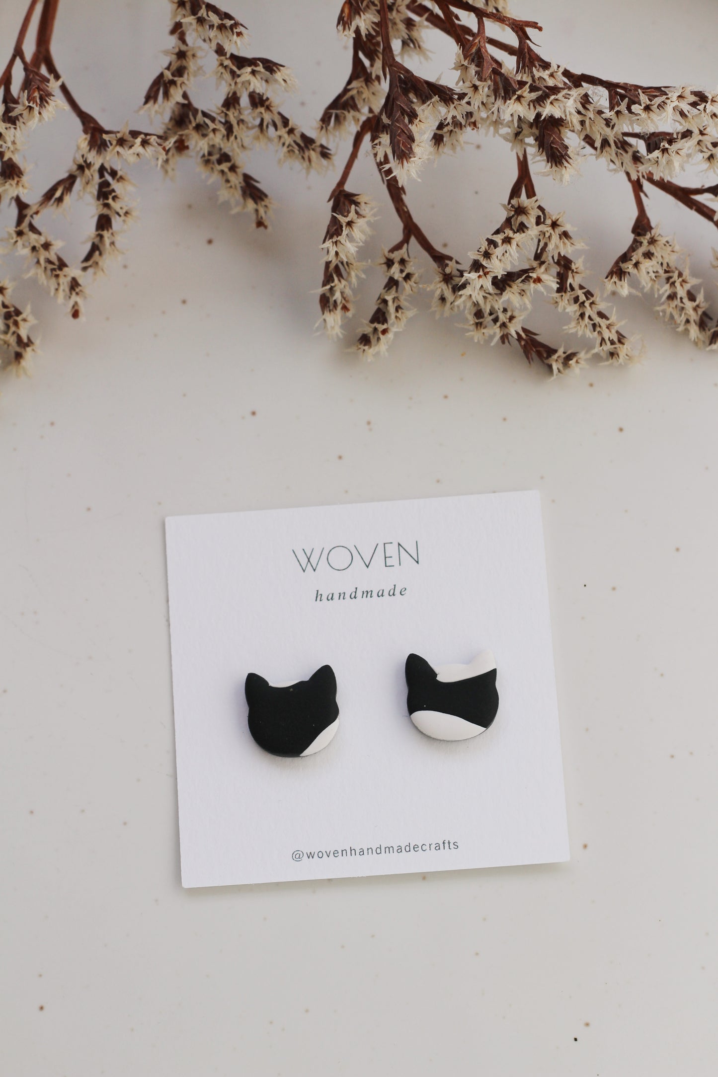 Clay Cat studs