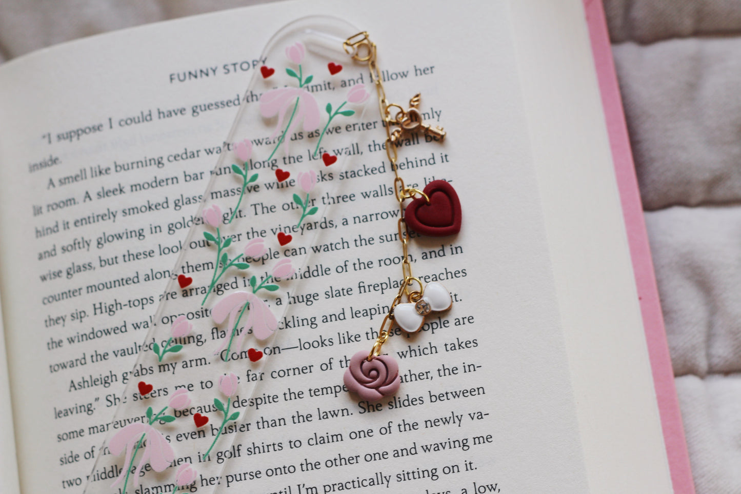 Heart Tulips Bookmark (Multiple Options)