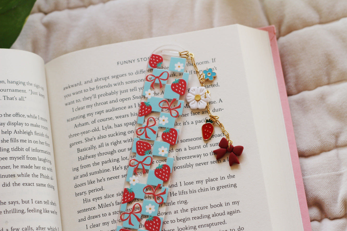 Strawberry Picnic Bookmark