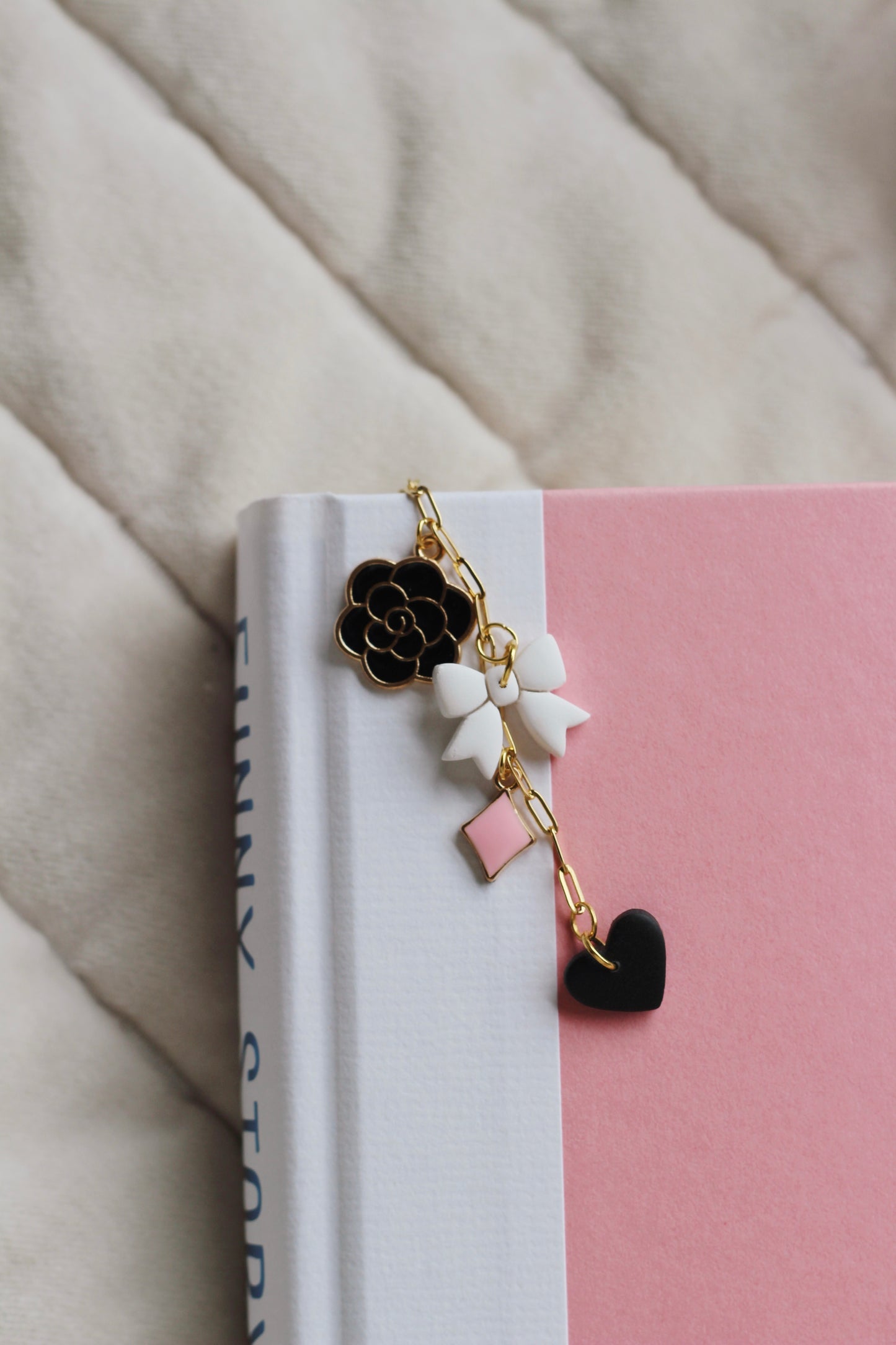 Pink Bow Ghost Bookmark