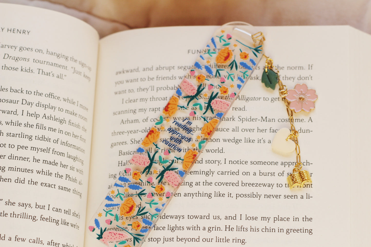 I'm Reading, Approach with Caution Bookmark