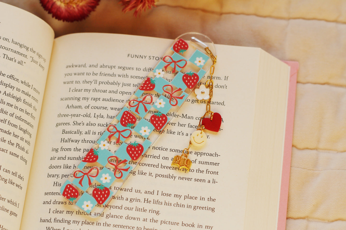 Strawberry Picnic Bookmark