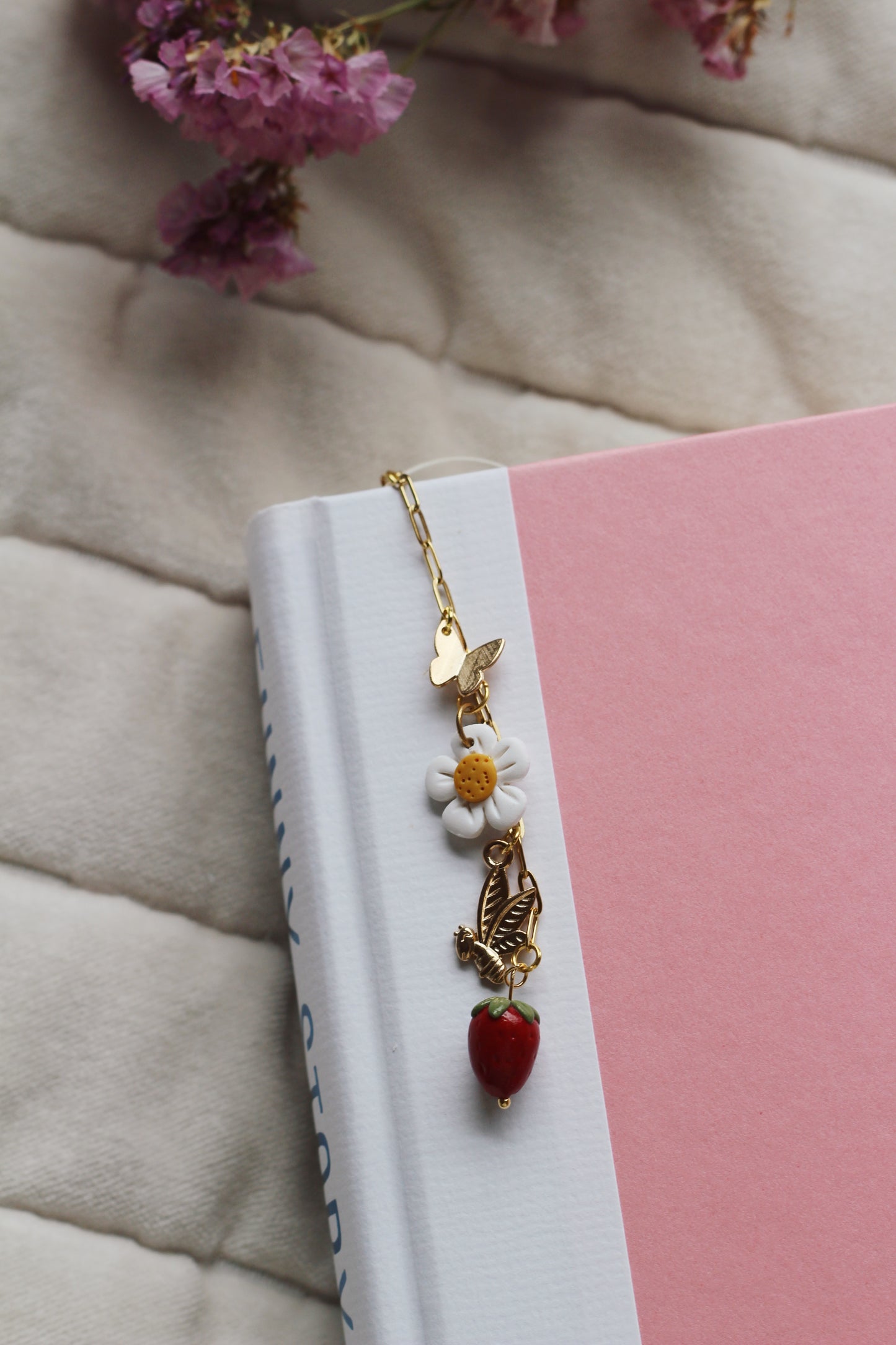 Strawberry Bow Bookmark