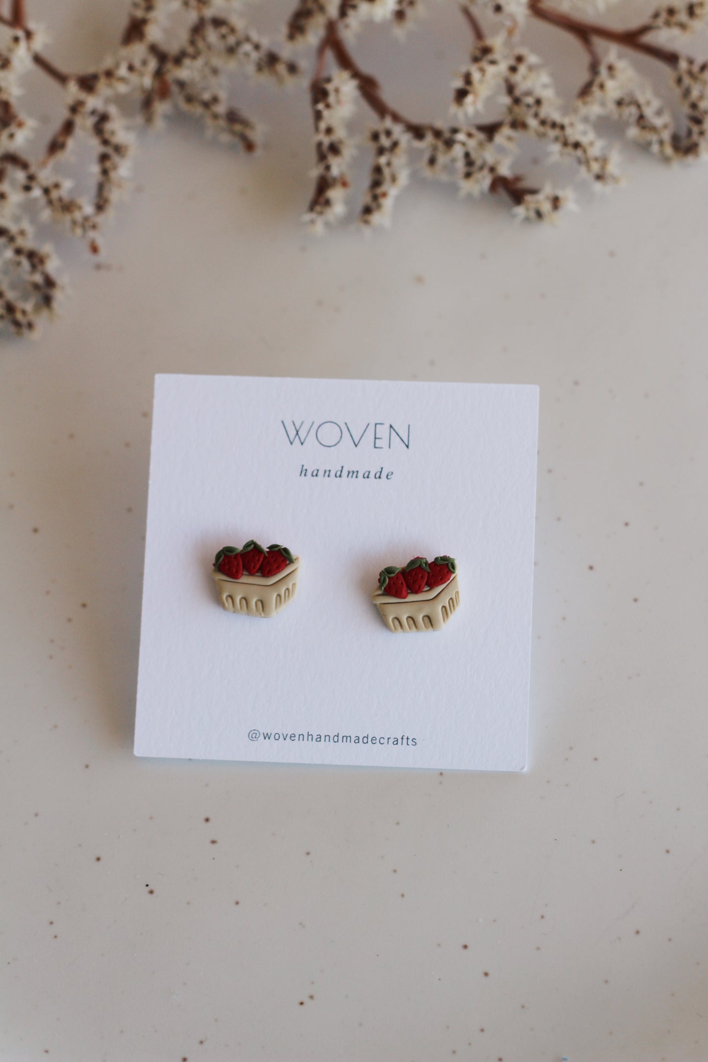 Strawberry Basket Studs