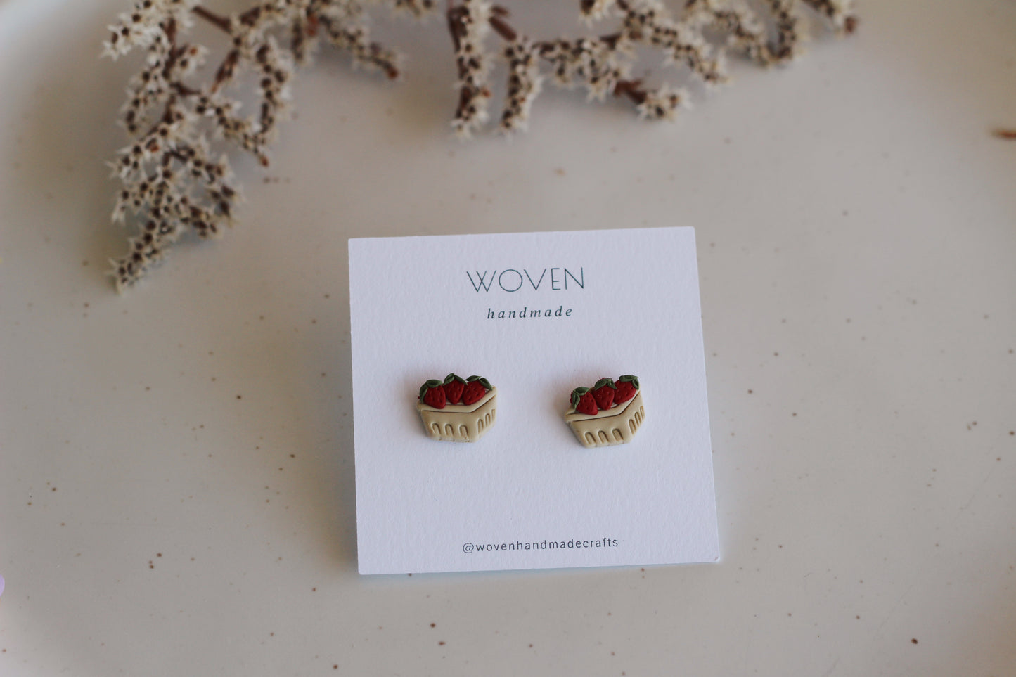 Strawberry Basket Studs