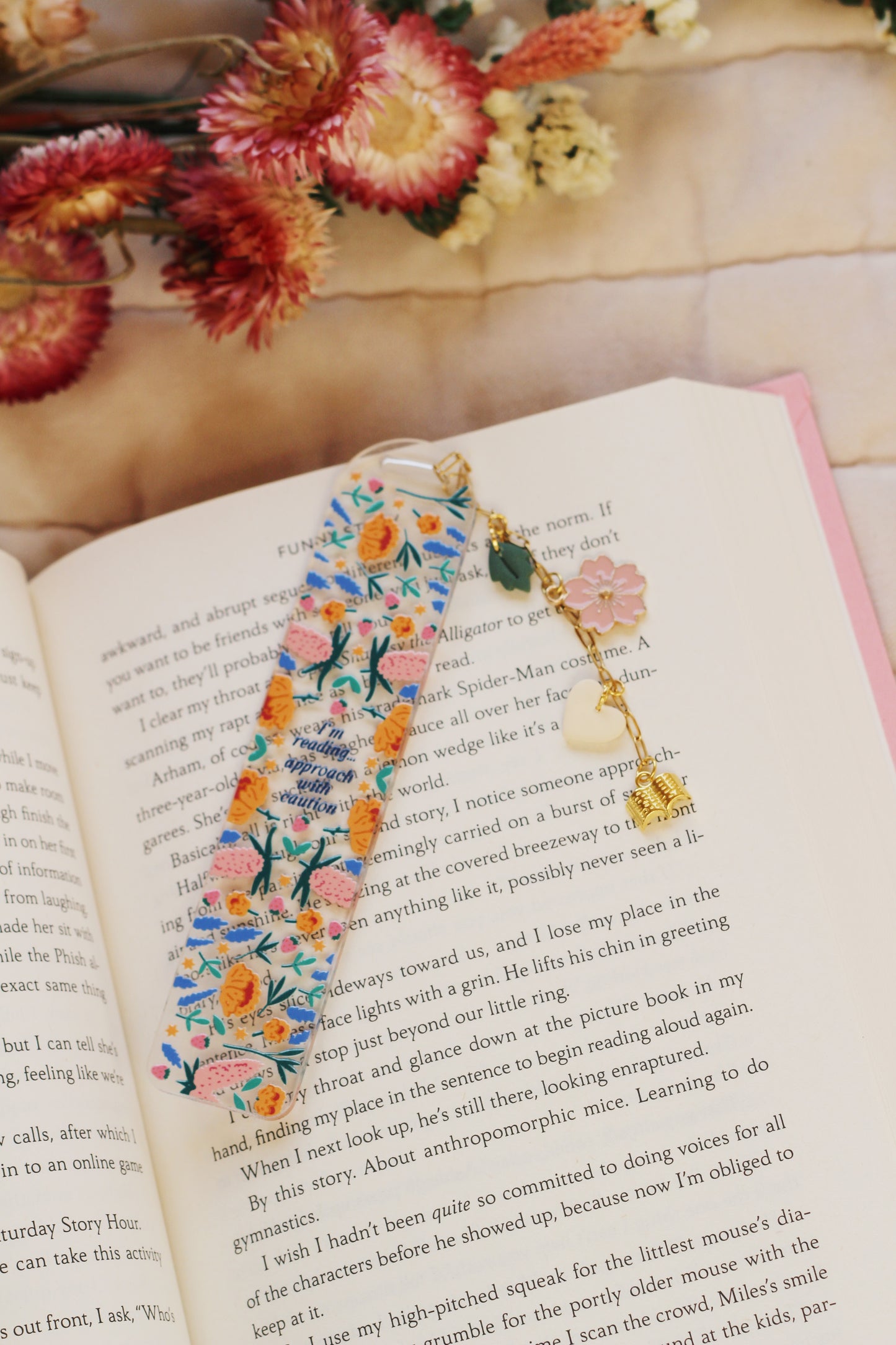 I'm Reading, Approach with Caution Bookmark