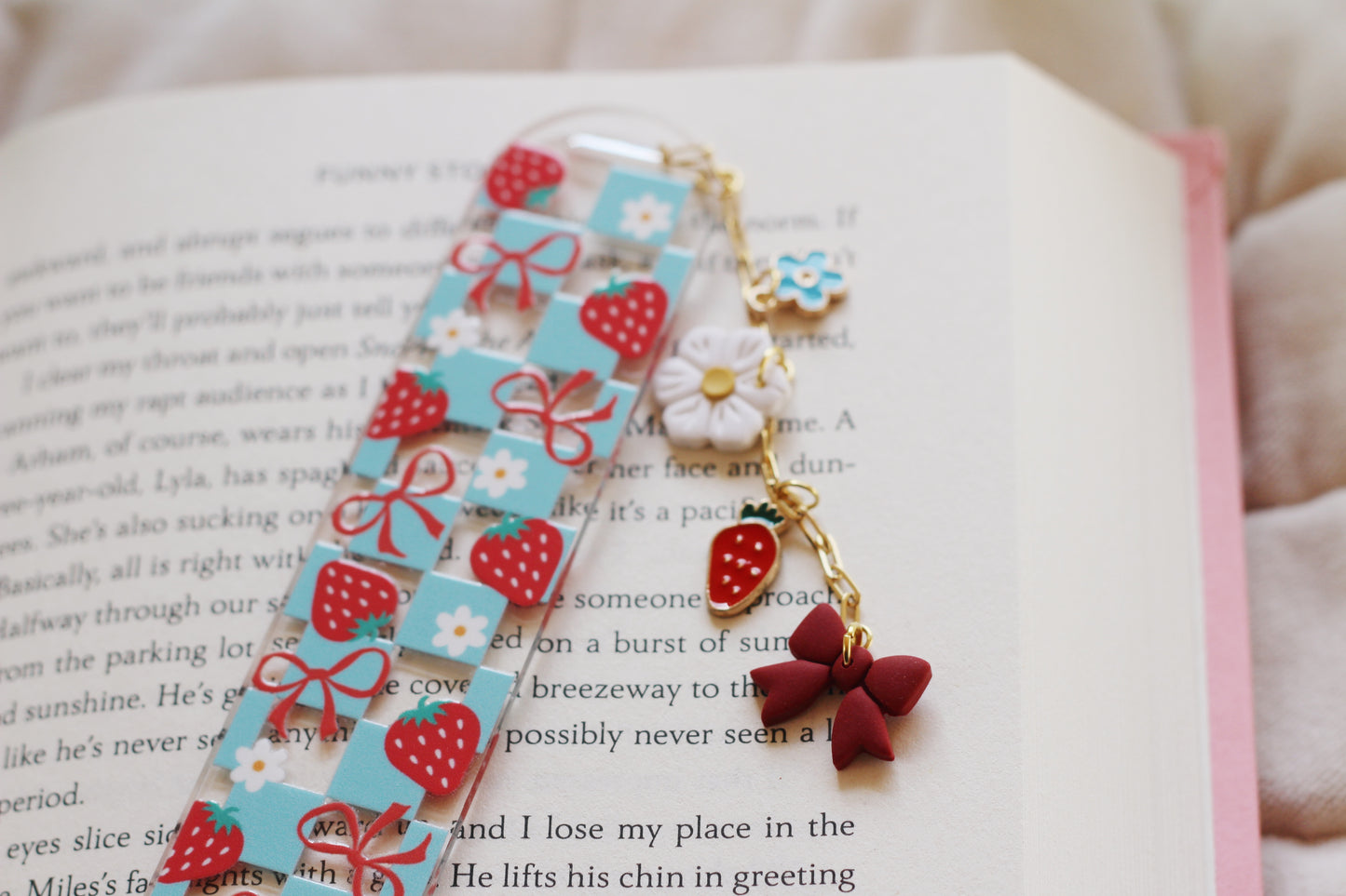 Strawberry Picnic Bookmark