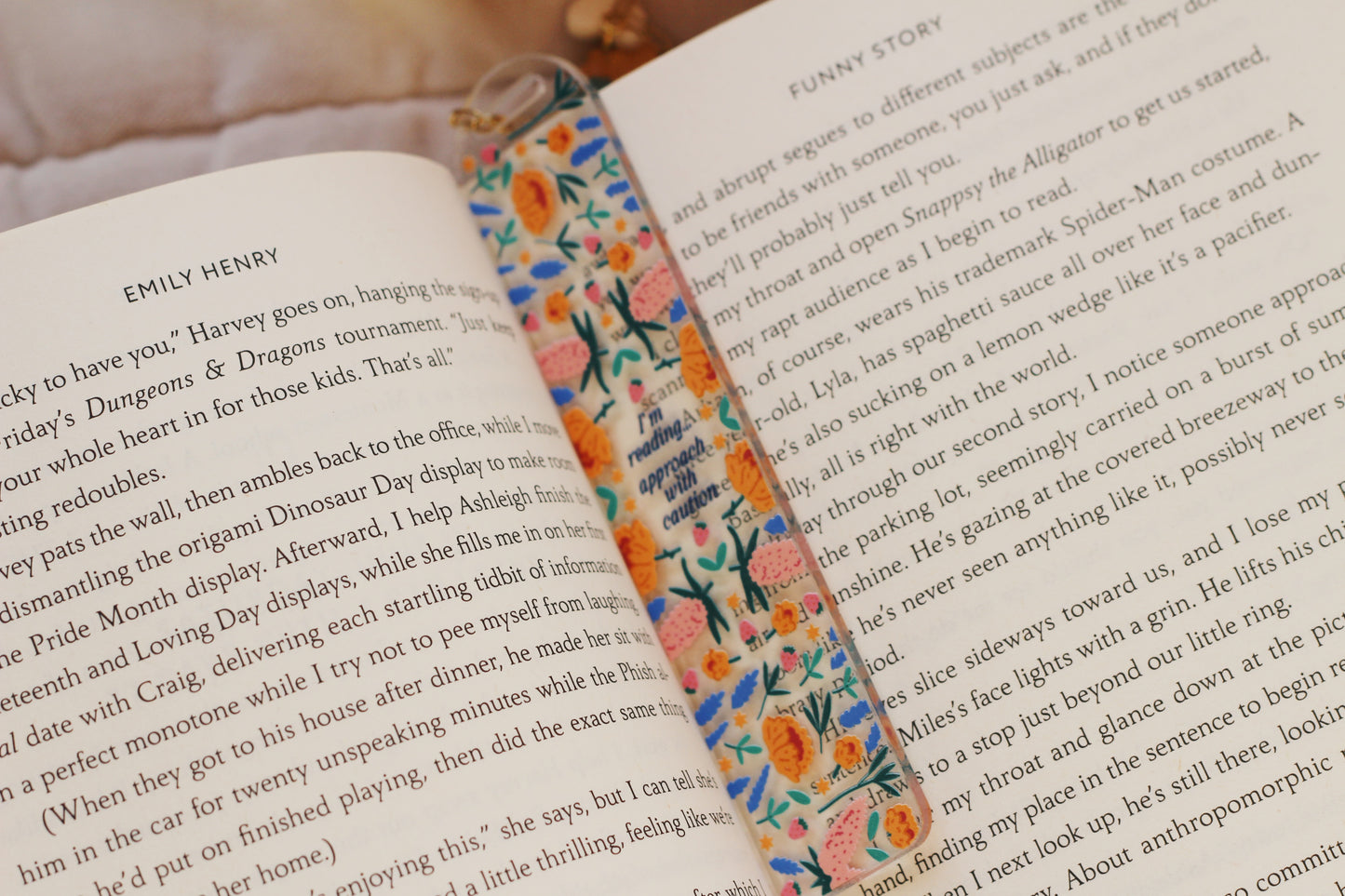 I'm Reading, Approach with Caution Bookmark