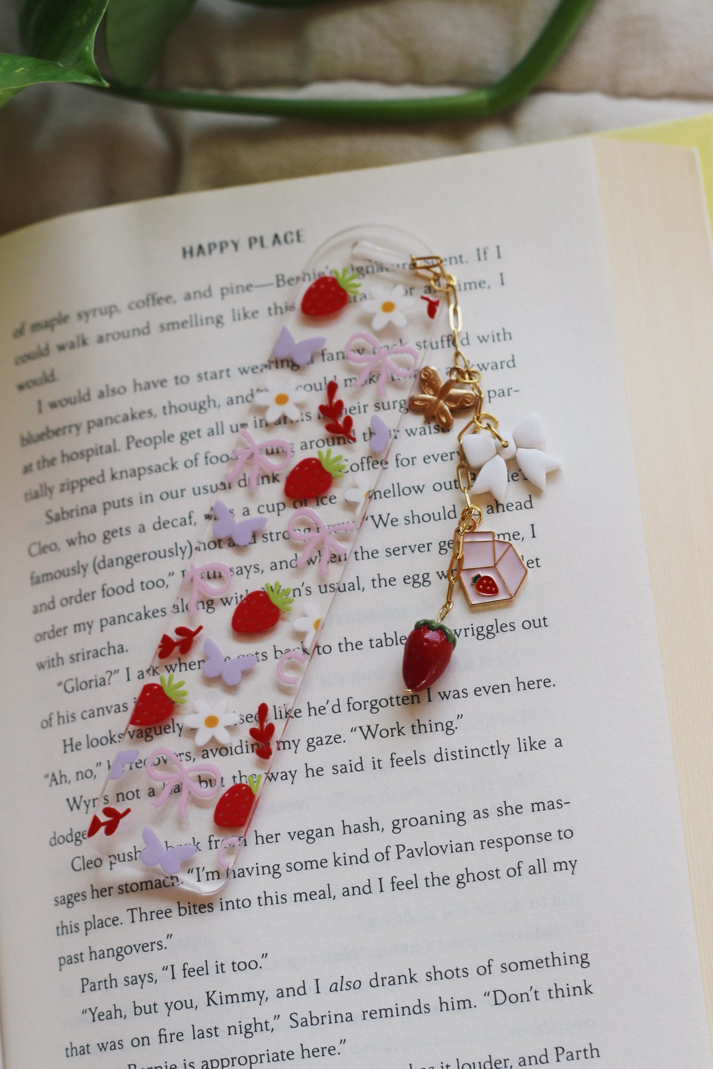 Strawberry Bow Bookmark