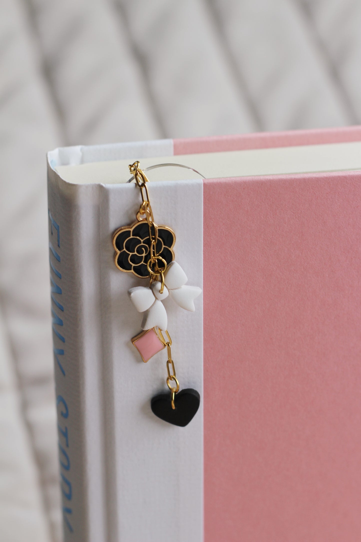 Pink Bow Ghost Bookmark