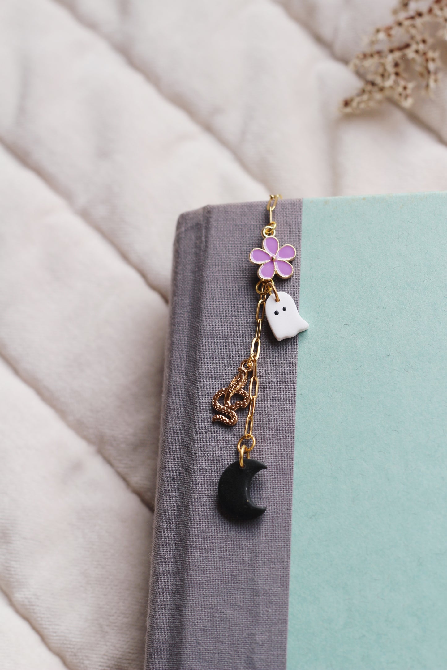 Purple Witch Ghost Bookmark