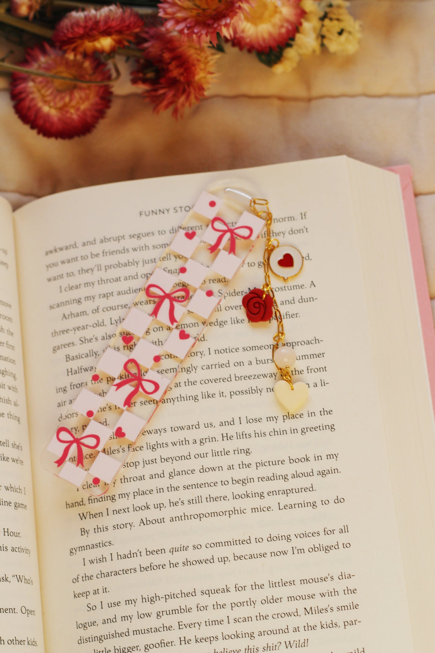 Checkered Bow Bookmark