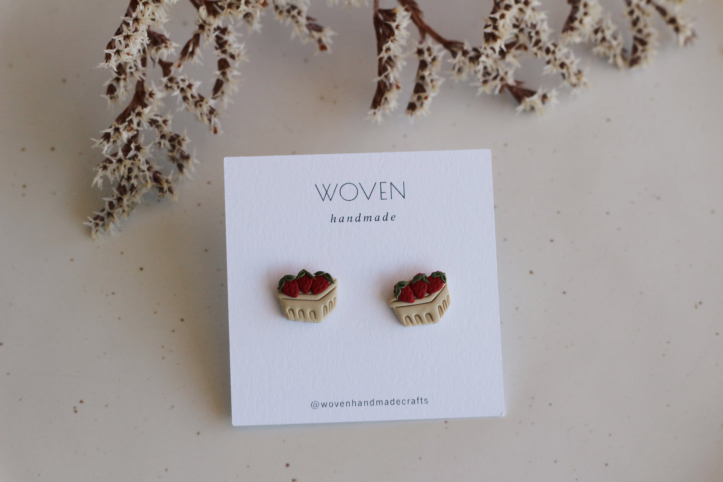 Strawberry Basket Studs