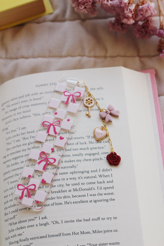 Checkered Bows Bookmark (Multiple Options)