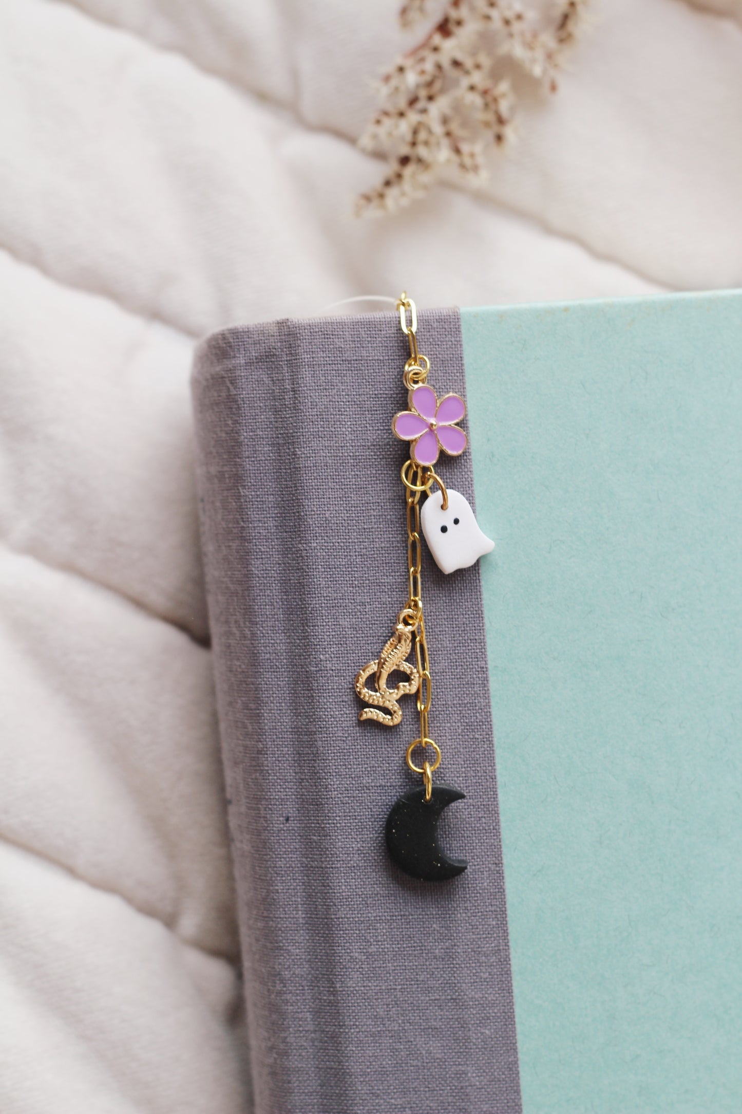 Purple Witch Ghost Bookmark