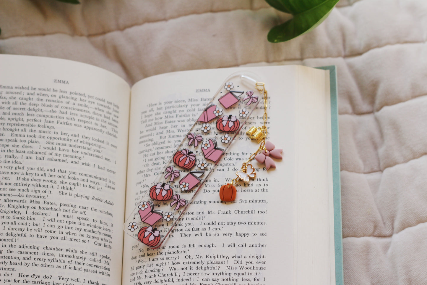 Pink Fall Bookmark