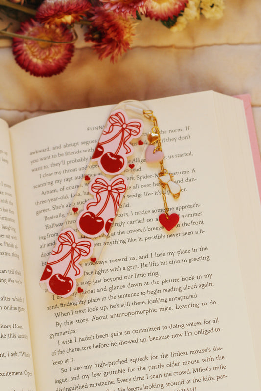 Cherry Bow Bookmark