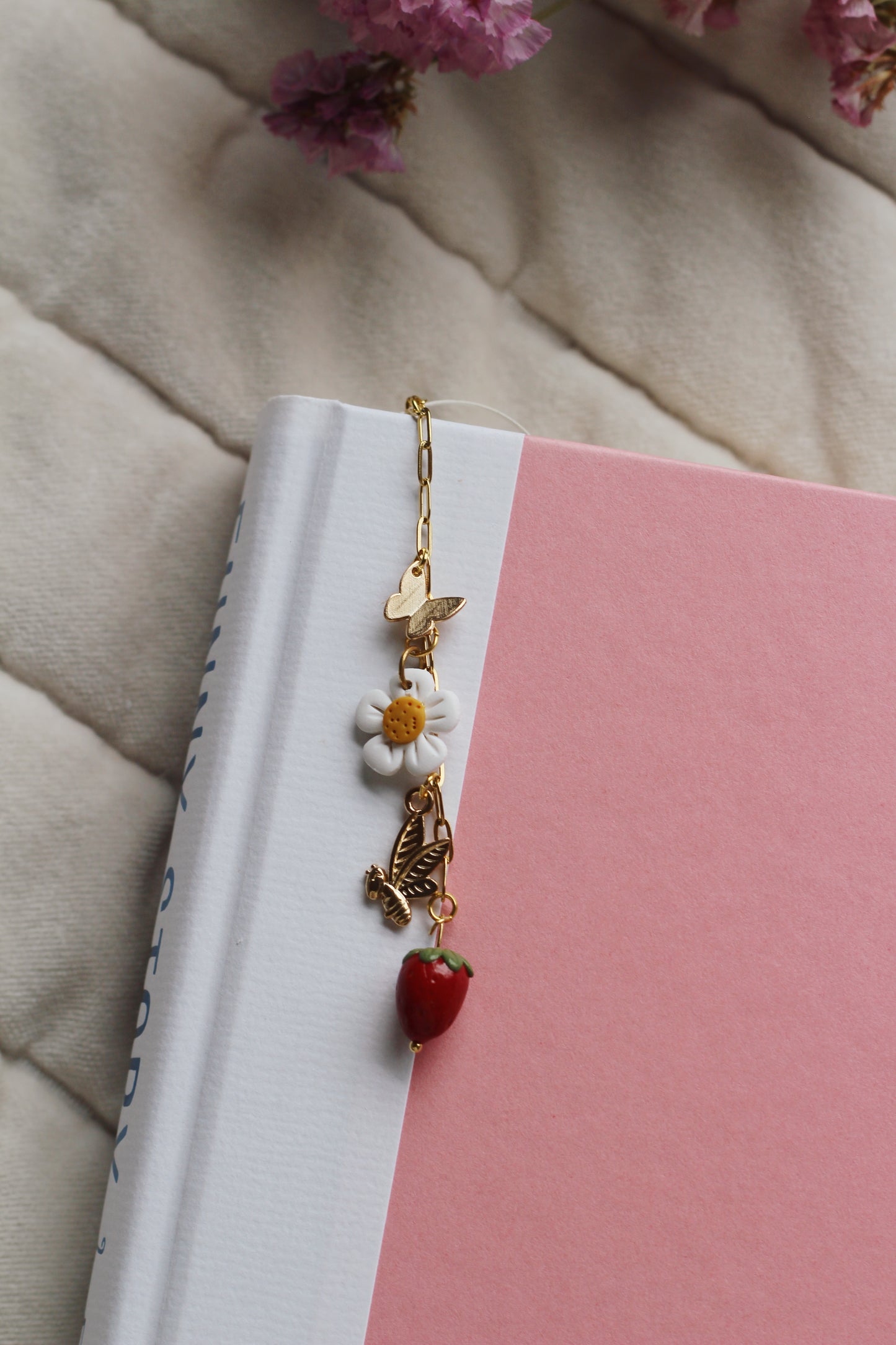 Strawberry Bow Bookmark