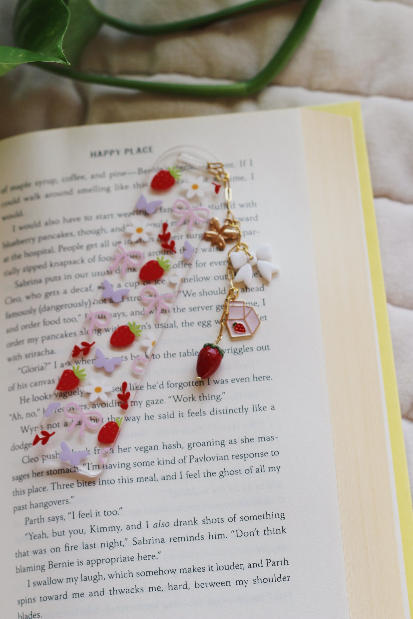 Strawberry Bow Bookmark