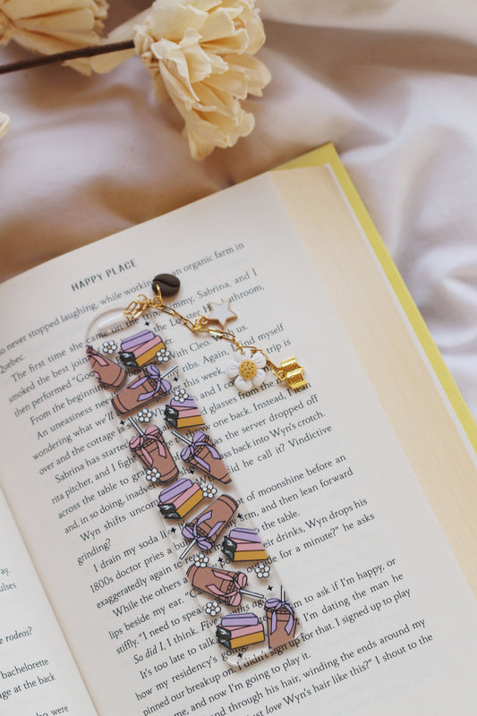Books & Iced Coffee Bookmark (Multiple Options)