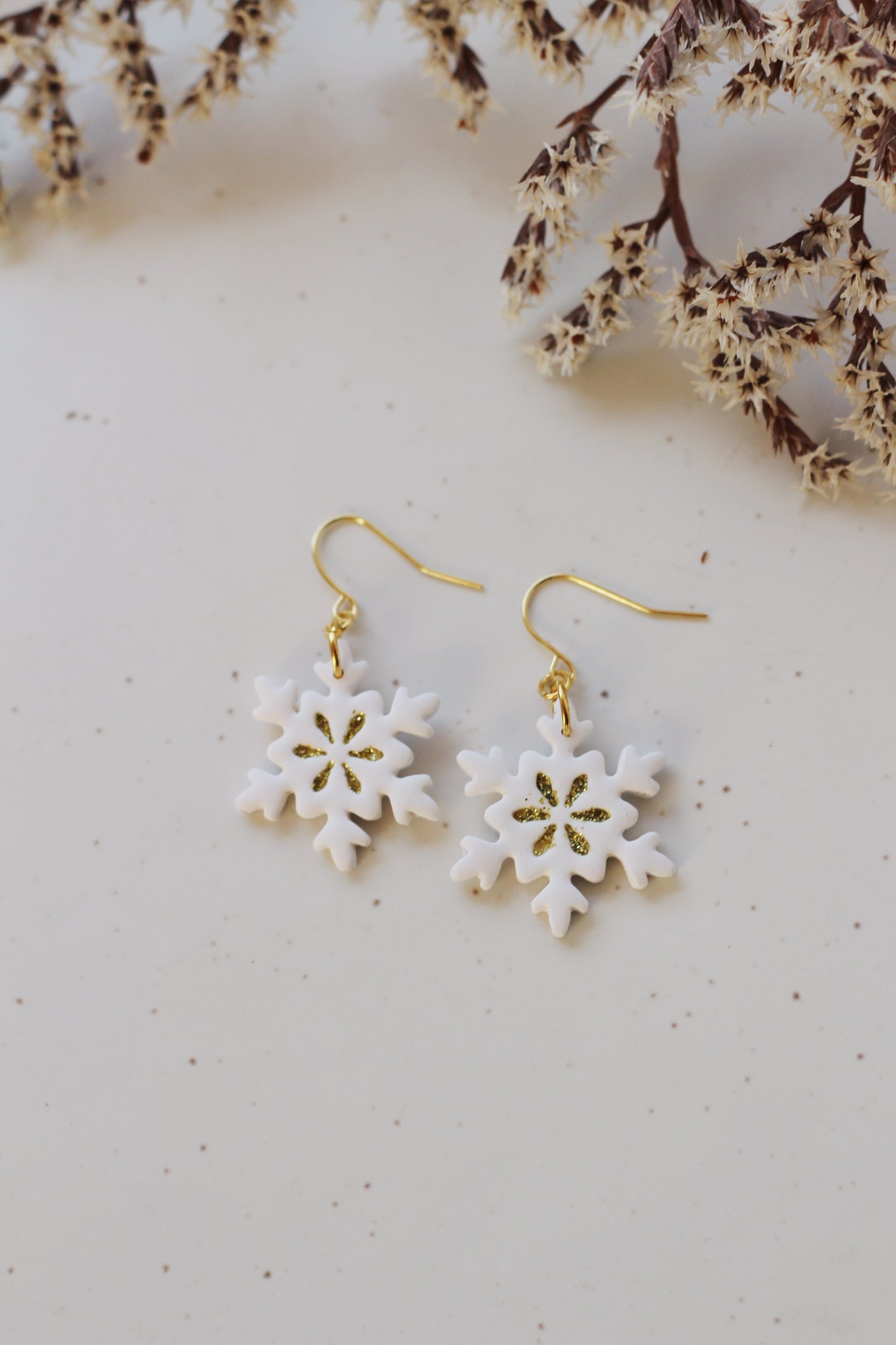 White Glitter Snowflakes