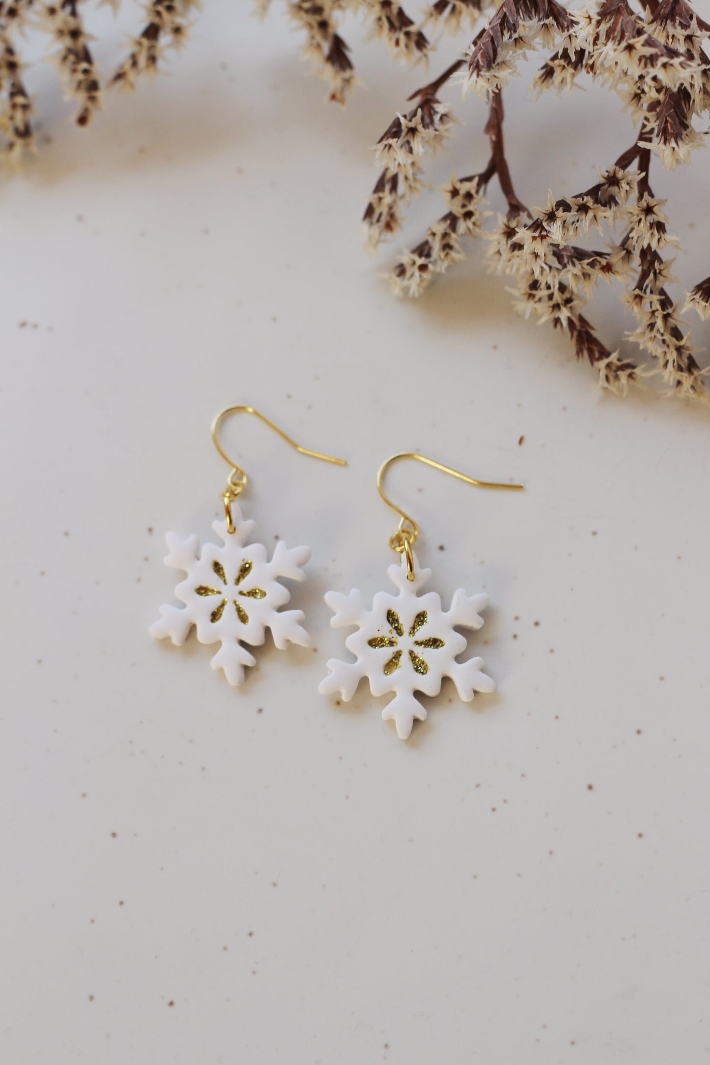 White Glitter Snowflakes