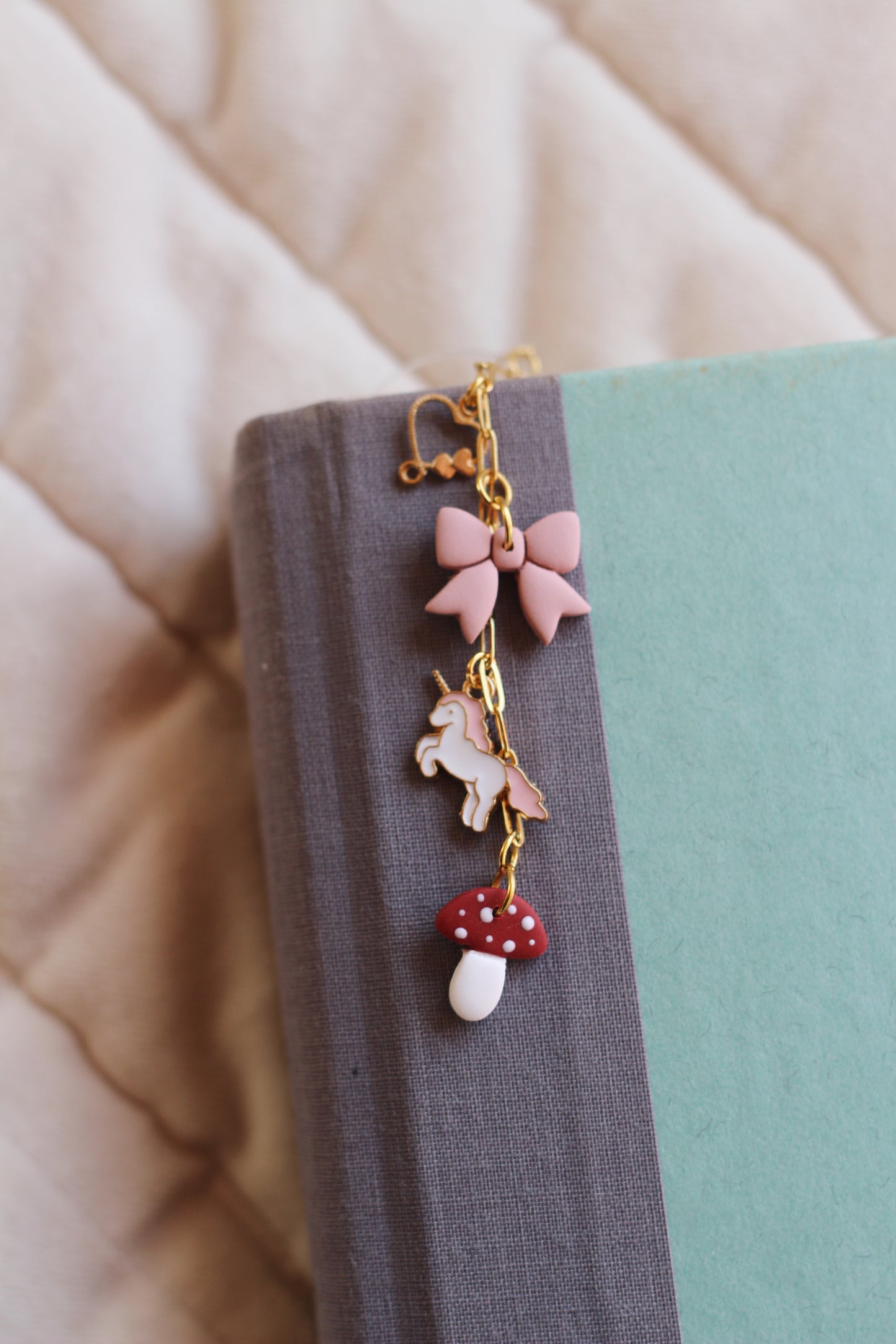 Pink Checkered Bow Bookmark